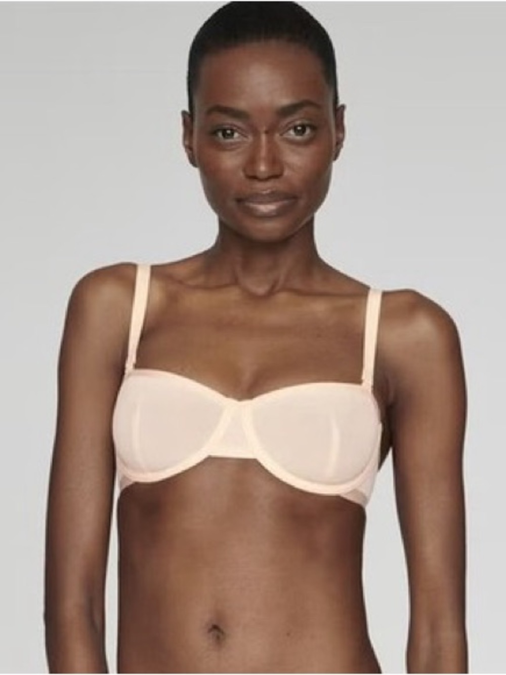 Cuup The Balconette Ivory Mesh Bra 34C